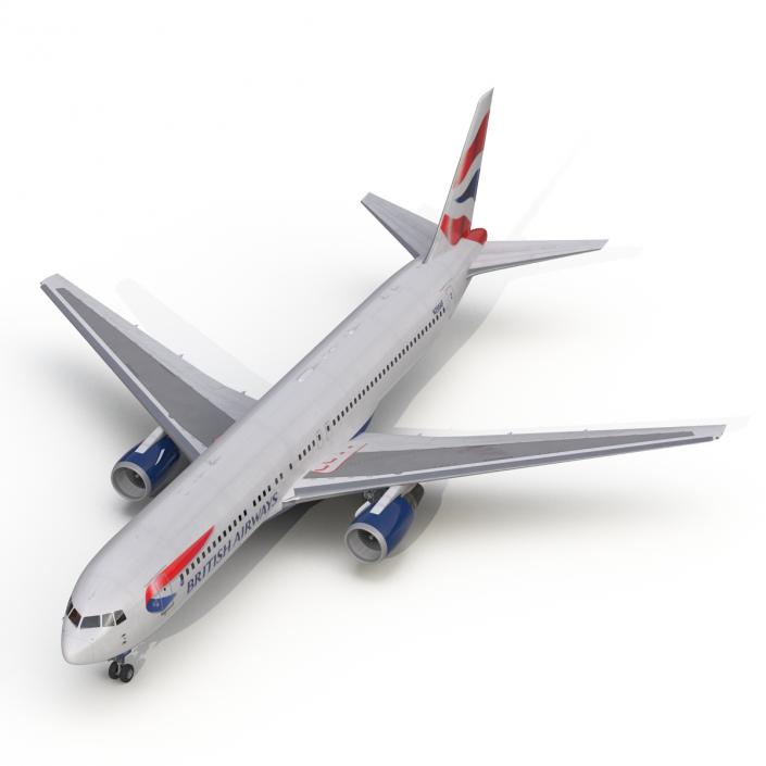 Boeing 767-300 British Airways Rigged 3D