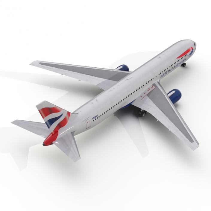 Boeing 767-300 British Airways Rigged 3D