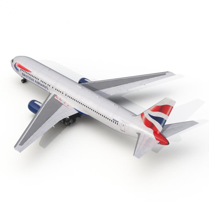 Boeing 767-300 British Airways Rigged 3D