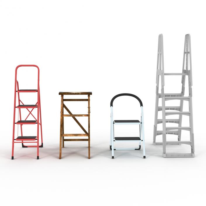 3D Step Ladders 3D Models Collection model