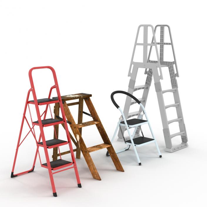 3D Step Ladders 3D Models Collection model