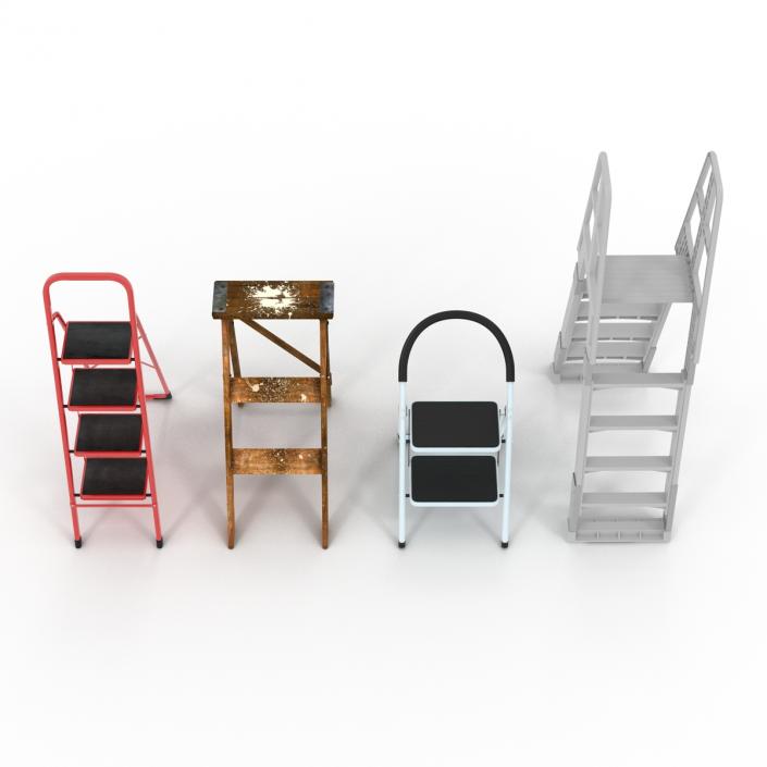 3D Step Ladders 3D Models Collection model