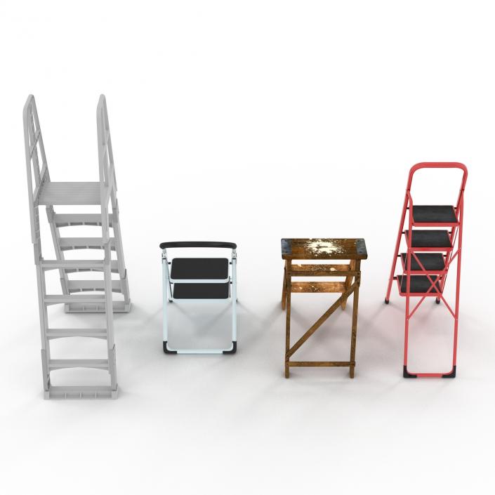 3D Step Ladders 3D Models Collection model