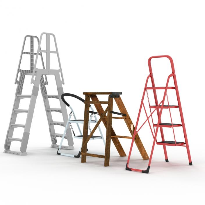 3D Step Ladders 3D Models Collection model