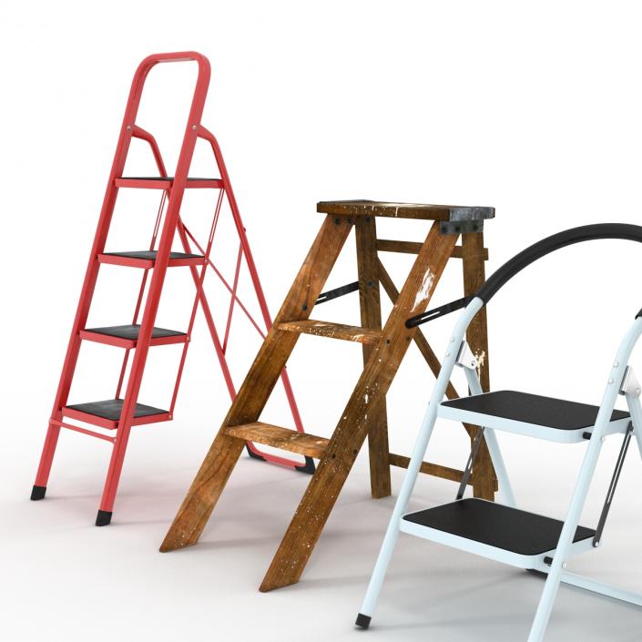 3D Step Ladders 3D Models Collection model