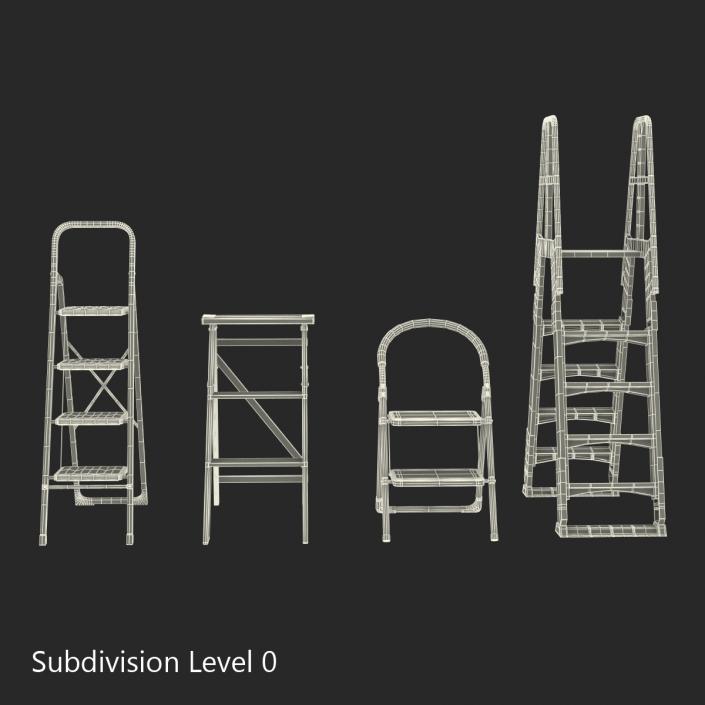 3D Step Ladders 3D Models Collection model