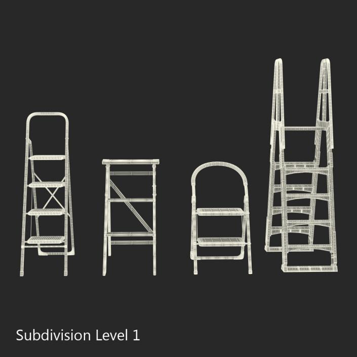 3D Step Ladders 3D Models Collection model