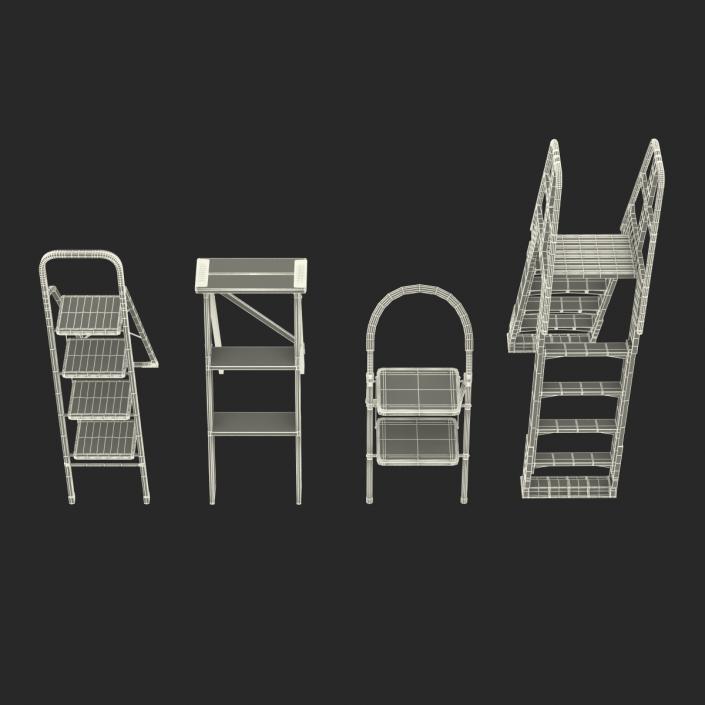 3D Step Ladders 3D Models Collection model