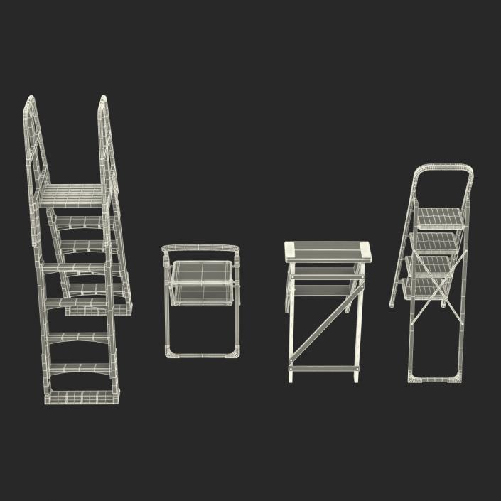 3D Step Ladders 3D Models Collection model