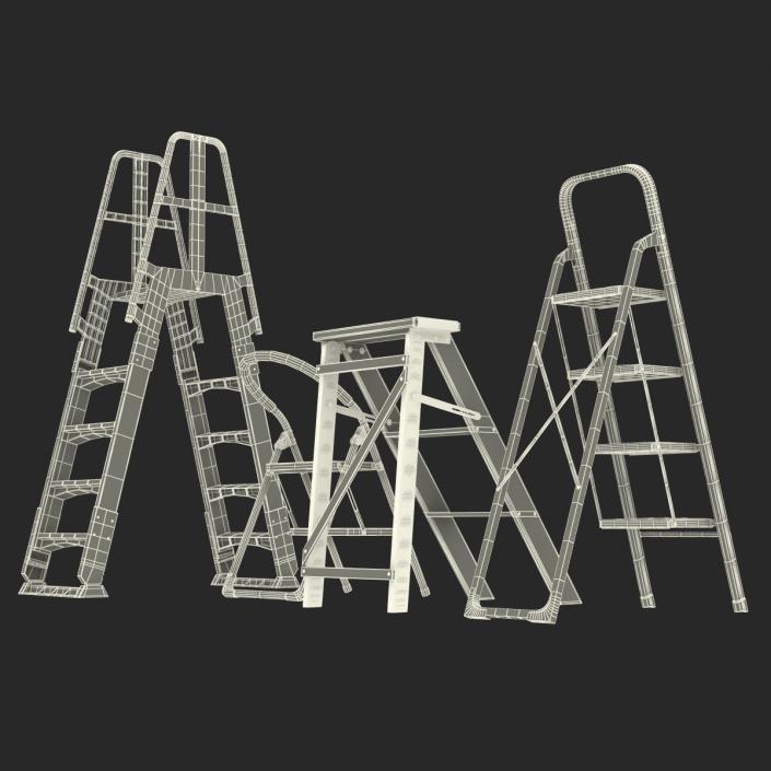 3D Step Ladders 3D Models Collection model