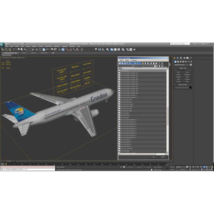 Boeing 767-300 Condor Flugdienst Rigged 3D model