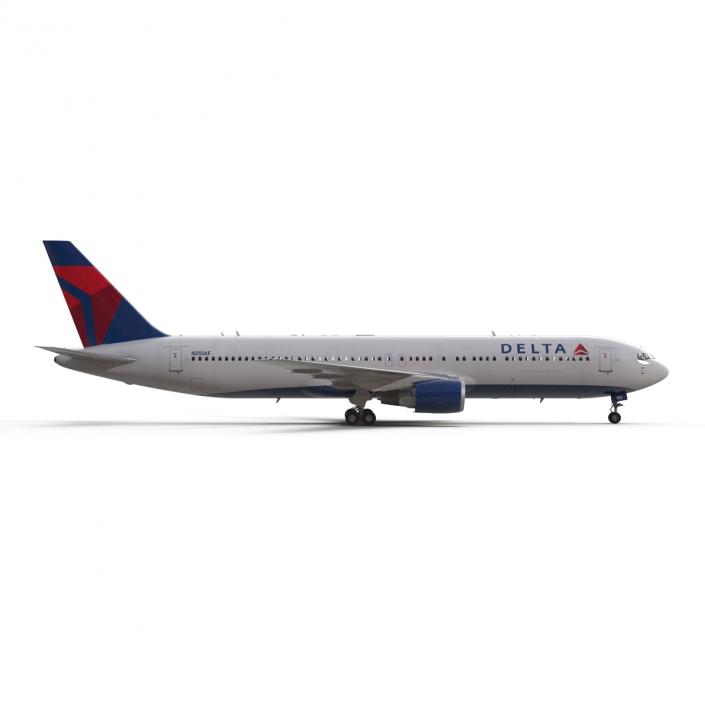 Boeing 767-300 Delta Air Lines Rigged 3D