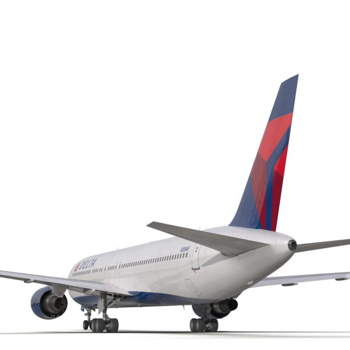 Boeing 767-300 Delta Air Lines Rigged 3D