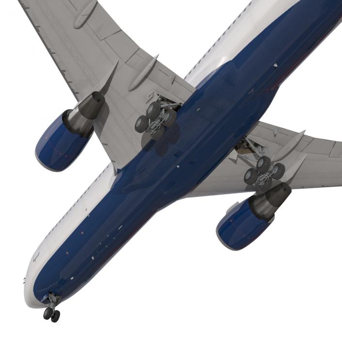 Boeing 767-300 Delta Air Lines Rigged 3D