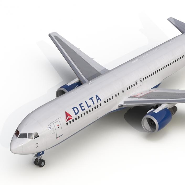 Boeing 767-300 Delta Air Lines Rigged 3D