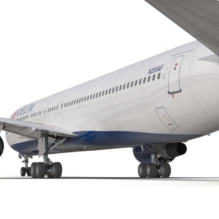 Boeing 767-300 Delta Air Lines Rigged 3D