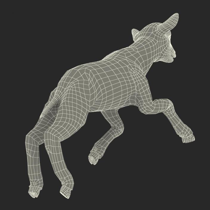 3D model Lamb Pose 3 with Fur