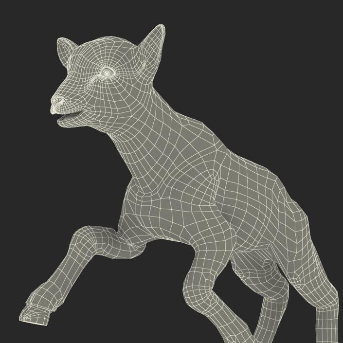 3D model Lamb Pose 3 with Fur