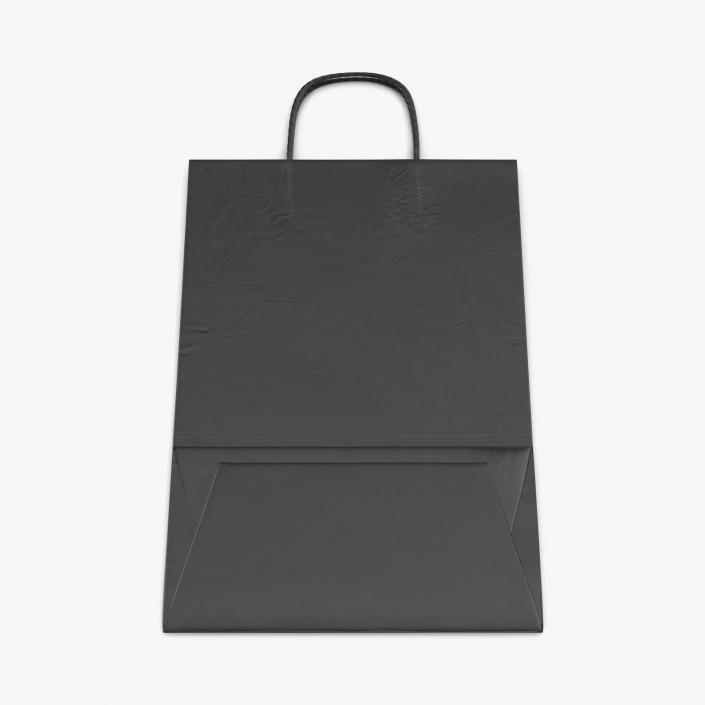 3D model To Go Bag with Handles Black Folded