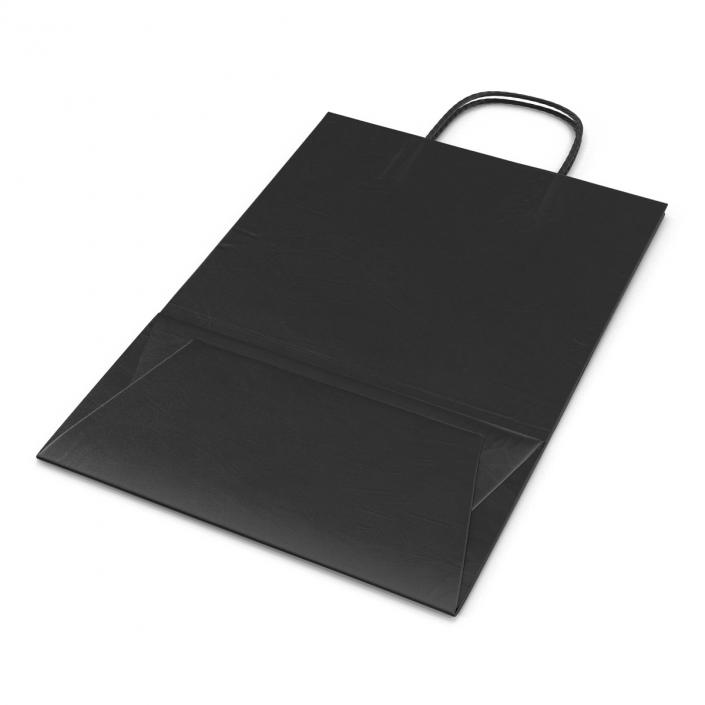 3D model To Go Bag with Handles Black Folded