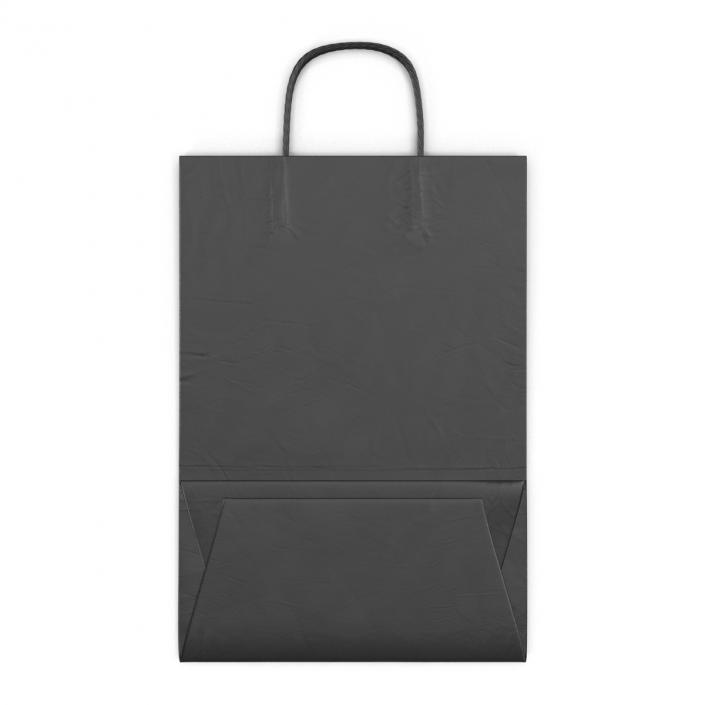 3D model To Go Bag with Handles Black Folded