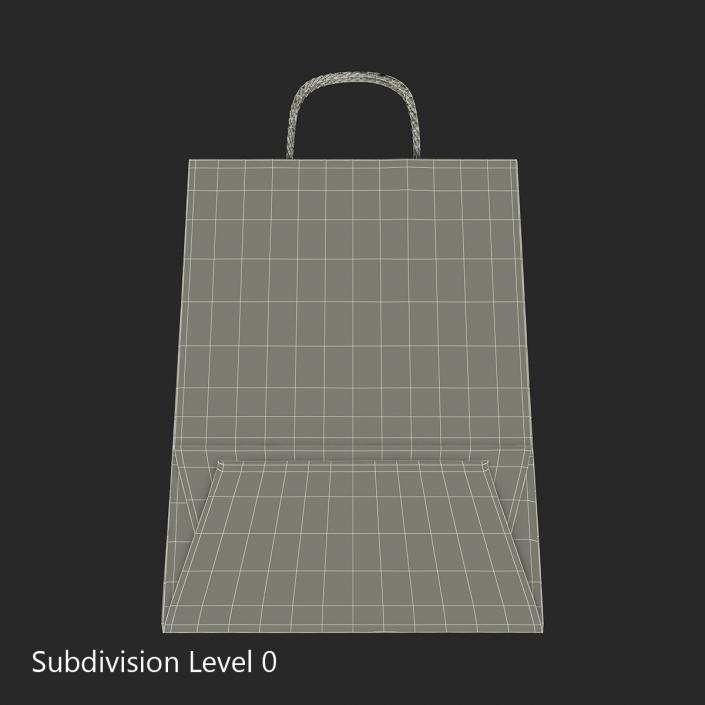 3D model To Go Bag with Handles Black Folded