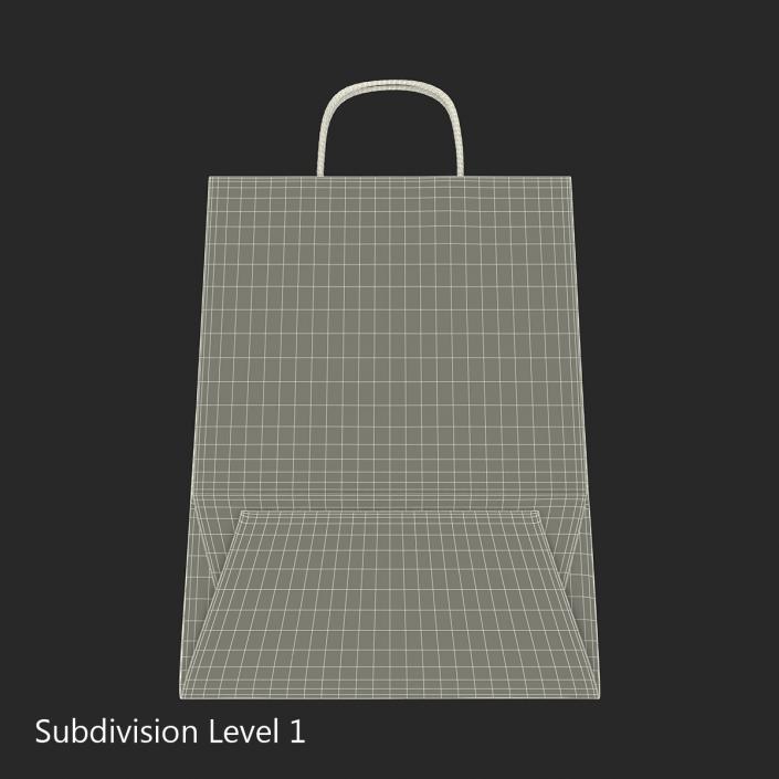 3D model To Go Bag with Handles Black Folded