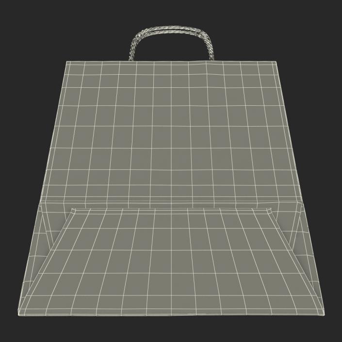 3D model To Go Bag with Handles Black Folded