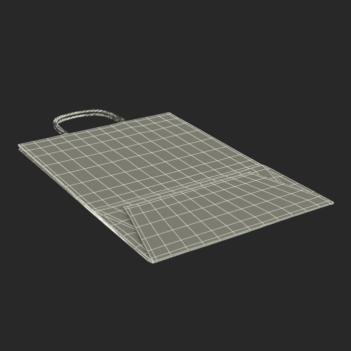 3D model To Go Bag with Handles Black Folded