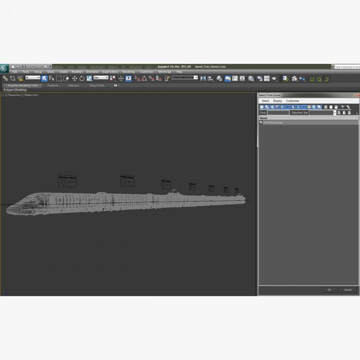 3D Speed Train Generic Rigged