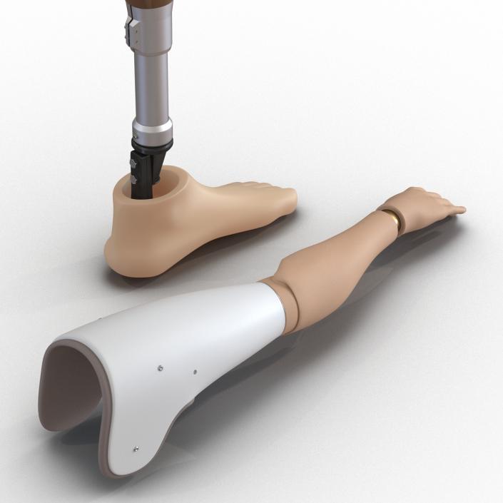 3D model Prosthetic Leg and Arm Rigged Collection