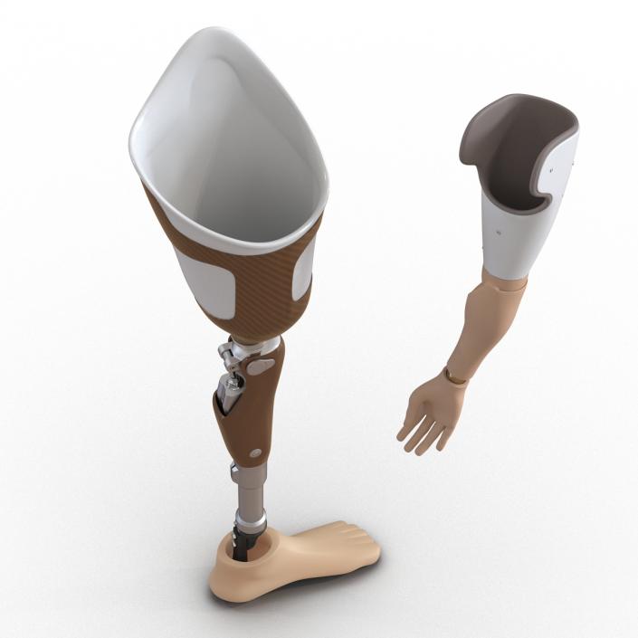 3D model Prosthetic Leg and Arm Rigged Collection