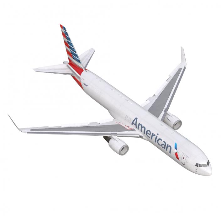 3D model Boeing 767-300F American Airlines Rigged