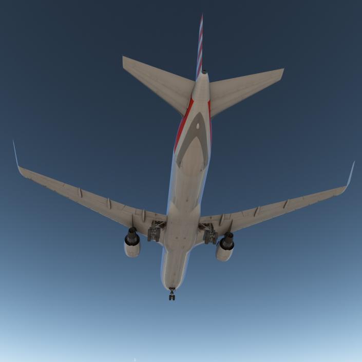 3D model Boeing 767-300F American Airlines Rigged