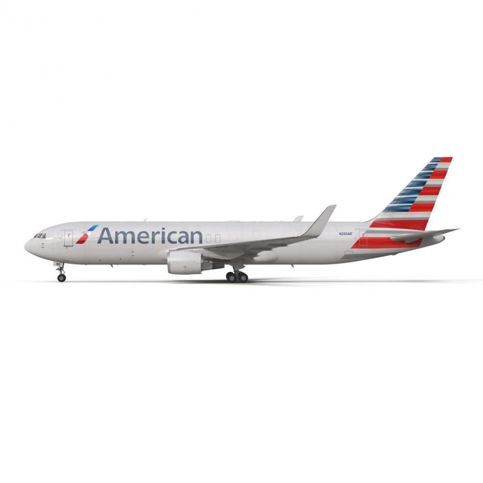 3D model Boeing 767-300F American Airlines Rigged