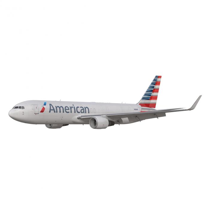 3D model Boeing 767-300F American Airlines Rigged