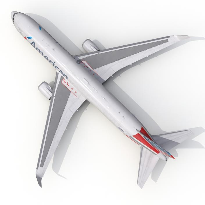 3D model Boeing 767-300F American Airlines Rigged