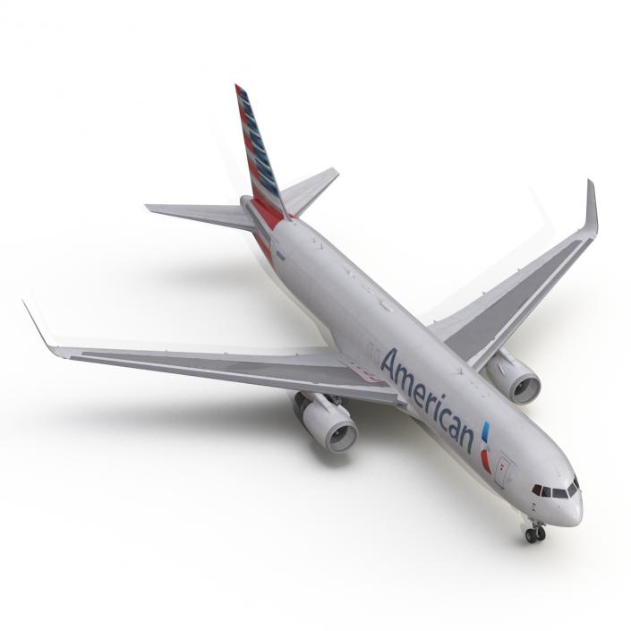 3D model Boeing 767-300F American Airlines Rigged