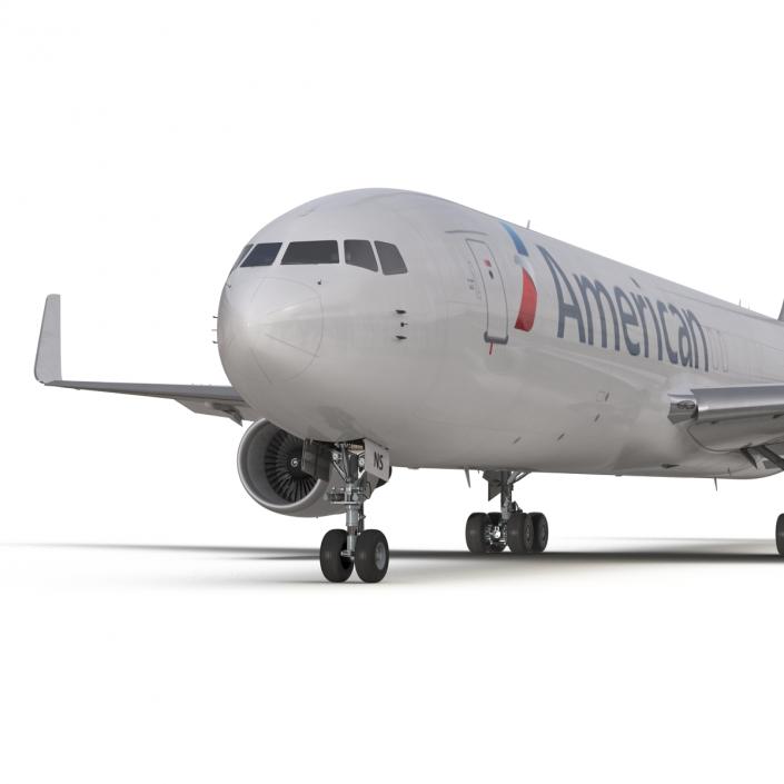 3D model Boeing 767-300F American Airlines Rigged