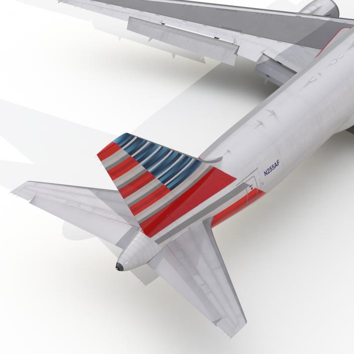 3D model Boeing 767-300F American Airlines Rigged