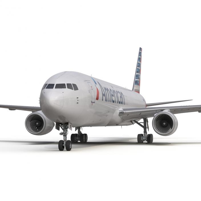 3D model Boeing 767-300F American Airlines Rigged