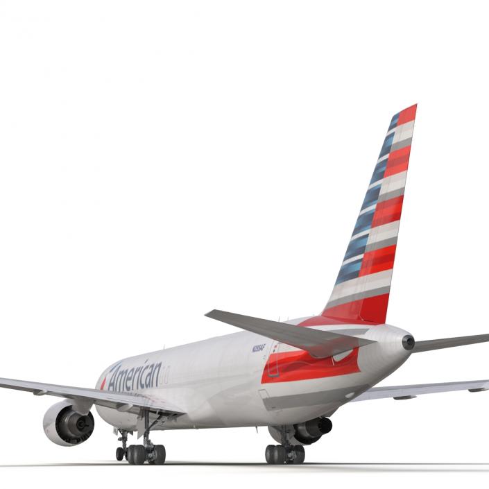 3D model Boeing 767-300F American Airlines Rigged