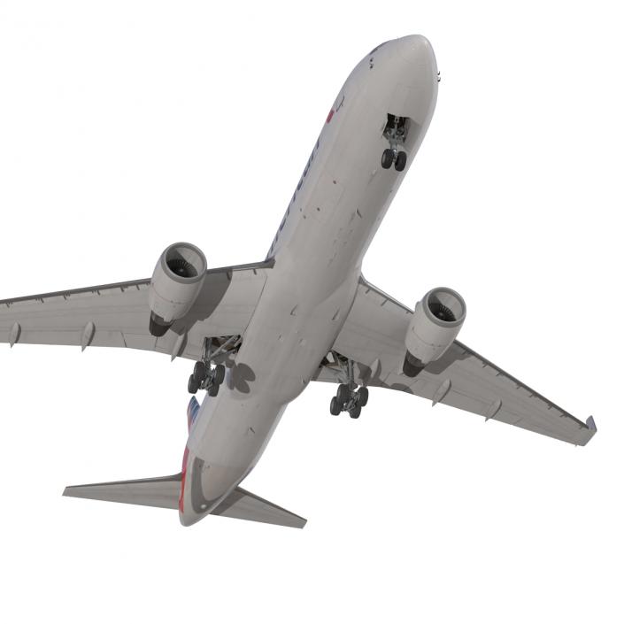 3D model Boeing 767-300F American Airlines Rigged