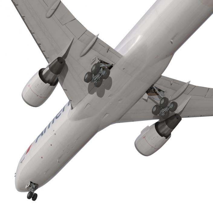 3D model Boeing 767-300F American Airlines Rigged