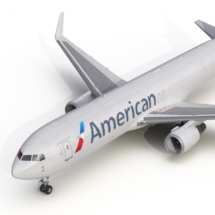 3D model Boeing 767-300F American Airlines Rigged