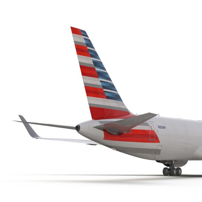 3D model Boeing 767-300F American Airlines Rigged