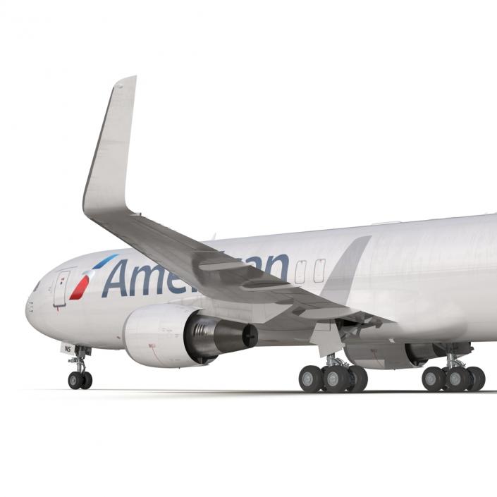 3D model Boeing 767-300F American Airlines Rigged