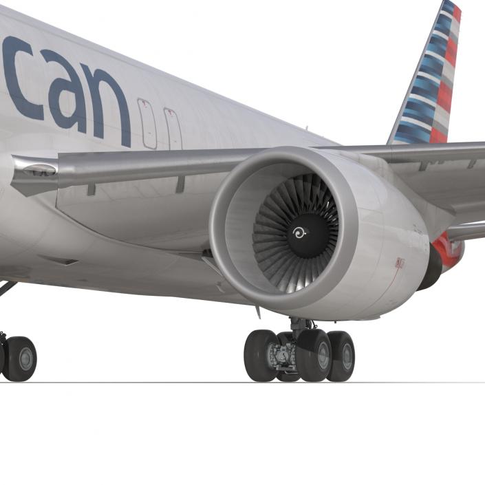 3D model Boeing 767-300F American Airlines Rigged