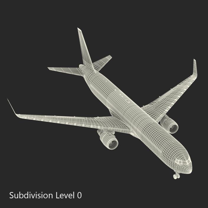 3D model Boeing 767-300F American Airlines Rigged