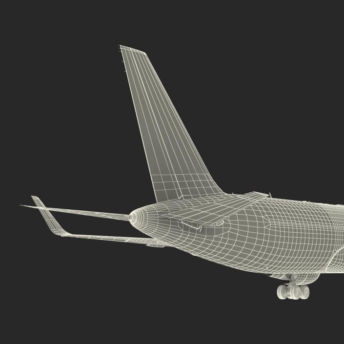 3D model Boeing 767-300F American Airlines Rigged